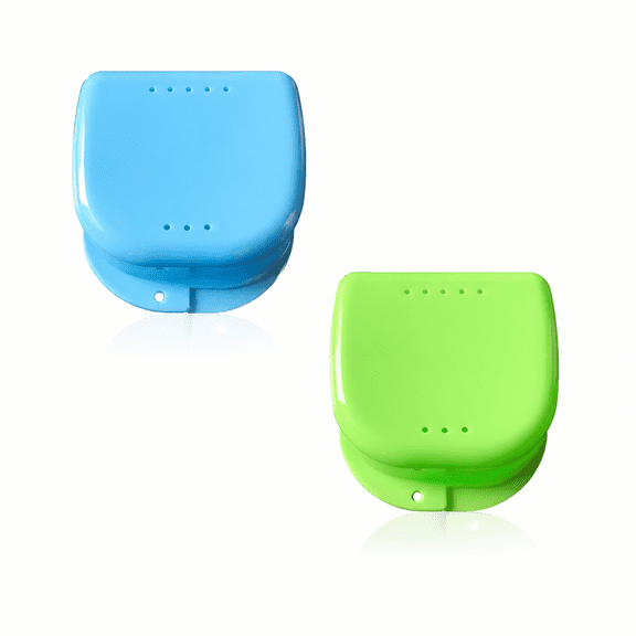 2Pcs Plastic Denture Cases – Lightweight for On-the-Go Oral Care