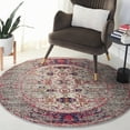 thumbnail image 2 of SAFAVIEH Monaco Edith Abstract Area Rug, Grey/Ivory, 5' x 5' Round, 2 of 6