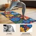 thumbnail image 4 of Pioneer Flower Floral Print Pattern Hot Yoga Mat Towel Non Slip for Hot Yoga - Quick-Drying Yoga Mat Cover with 4 Corner Pockets with Travel Bag - Hot Yoga Towel Non Slip 70"x26", 4 of 6