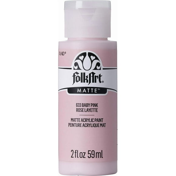 Folkart Acrylic Craft Paint 2 oz Baby Pink, FolkArt Acrylic Craft Paint