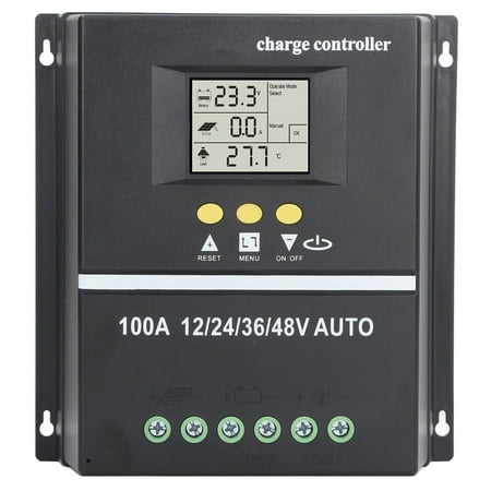 

MPPT Solar Charge Controller Dual USB Port Backlit LCD Display Solar Panel Regulator 12V 24V 36V 48V Adaptive
