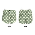 thumbnail image 6 of Sigee Daisy Plaid Green for Women's Athletic Shorts High Waisted Running Shorts Pocket Sporty Short Gym Elastic Workout Shorts, 6 of 9