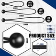 thumbnail image 2 of 90 Pcs Bungee Balls Cords Assorted Sizes 6, 9, 11 Inch, Tarp Ball Bungee Cords Heavy Duty Outdoor Canopy Tarp Tie Down Bungee Balls for Camping Shelter Cargo Holding Wire (Black), 2 of 5