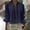 Blouse-Navy, variant on Gamivast Linen Shirts for Women Casual Dressy Long Sleeve V Neck Pleated Loose Tops Spring Fashion Blouses Holiday Party outfits