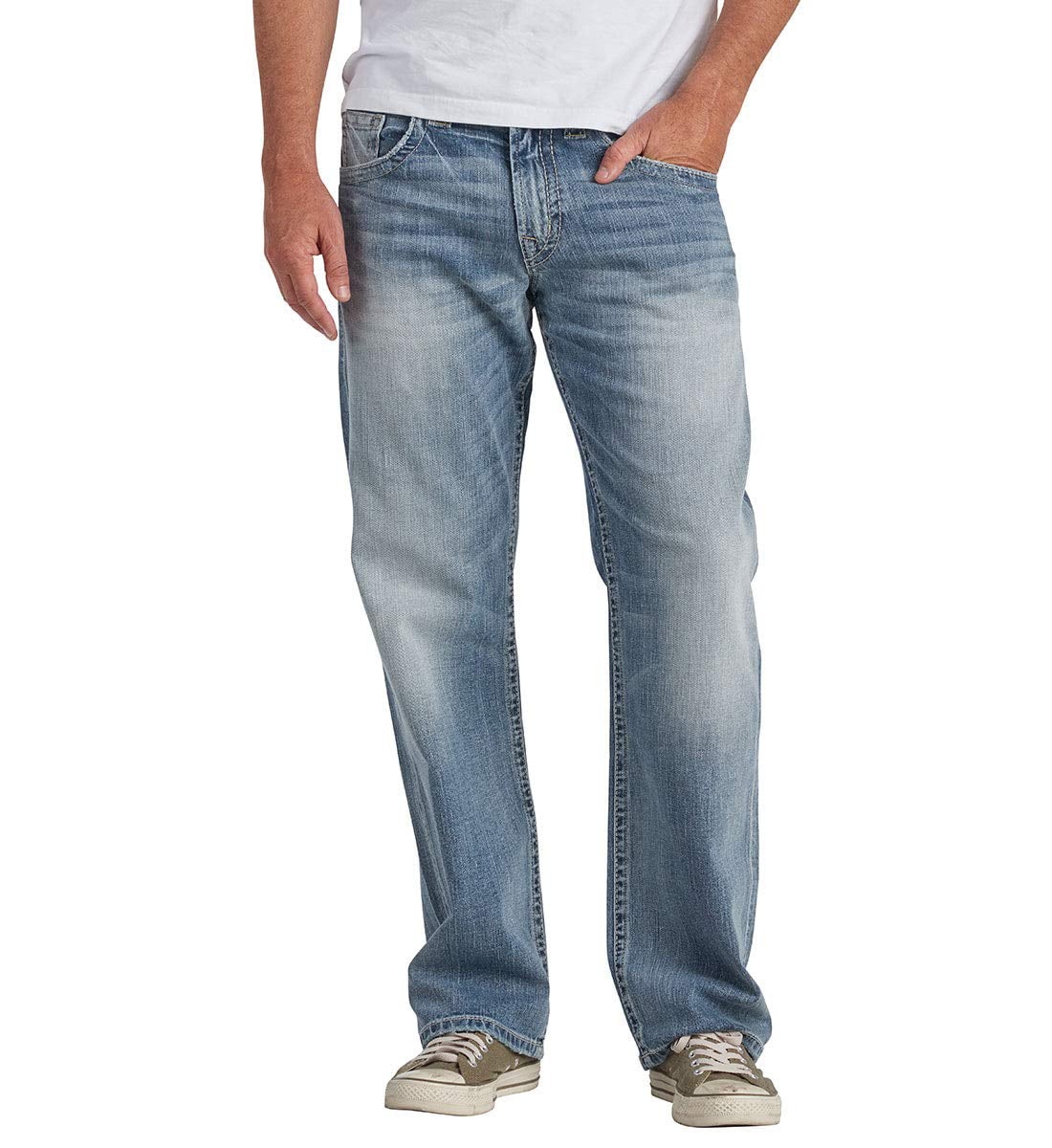 Silver Jeans Co Jeans - Mens Jeans 33x30 Classic Straight Leg Stretch ...