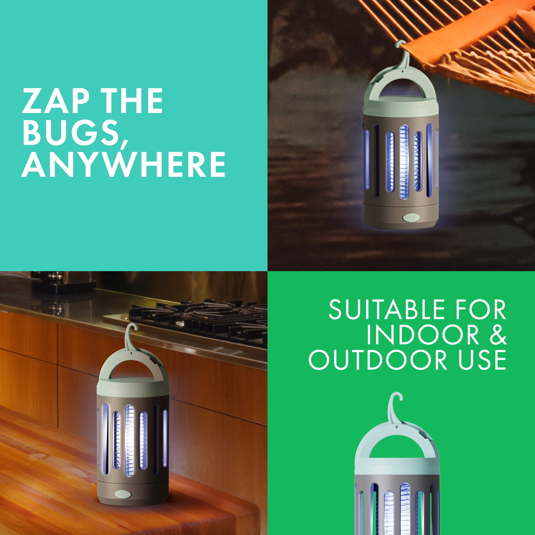 STEM® Flying Insect Zapper, Indoor and Outdoor Electric Fly & Mosquito Trap, Includes Micro-USB Charging Cable and Brush For Cleaning