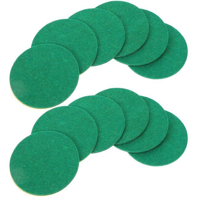 KAKOWELY 12pcs Table Hockey Hitting Bat Pusher Replacement Pads Felt Round Patch For Air Hockey Game Table Accessories