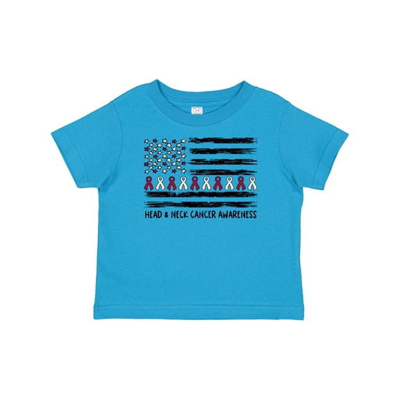 Inktastic Head and Neck Cancer Awareness- Flag and Ribbon Boys or Girls Baby T-Shirt