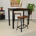 thumbnail image 4 of Contemporary Home Living 24" Brown and Black Classic Saddle Seat Counter Stool, 4 of 4