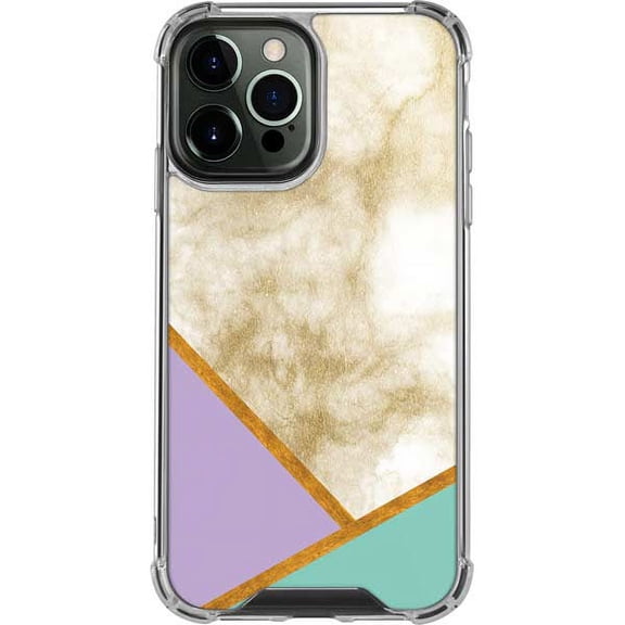 Skinit Angled Marble iPhone 14 Pro Max Clear Case