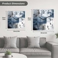 thumbnail image 5 of Blue Wooden Wall Clock Silent Non Ticking, Retro Oil Painted Modern Abstract Art Square Wall Clocks Battery Operated, Decor Clock for Home Office, Living Room, Kitchen, 12 Inch, 5 of 9