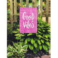 thumbnail image 2 of POGLIP Abstract Phrase Good Vibes Lettering for Brush Creative Drawing Drawn Garden Flag Decorative Flag House Banner 12x18 inch, 2 of 2