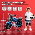 thumbnail image 3 of 24V 9AH Electric Dirt Bike, 12 MPH & 110lb Max, 350W Ride On Toy for Big Kids w/14in EVA Wheels & Metal Frame, Twist Grip Throttle, Dual Suspension, Music, Light, Kids Motorcycle for Kids 6+, Blue, 3 of 7