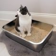 thumbnail image 3 of Midlee Stainless Steel Cat Litter Box- XL Size- 23.5" x 15.5" x 5.75", 3 of 7