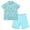 Light Blue, variant on FYMNSI Toddler Boy Shorts and Polo Shirts Set Back to School Clothes Summer 2-Piece Outfit for Kids 2-3T Blue