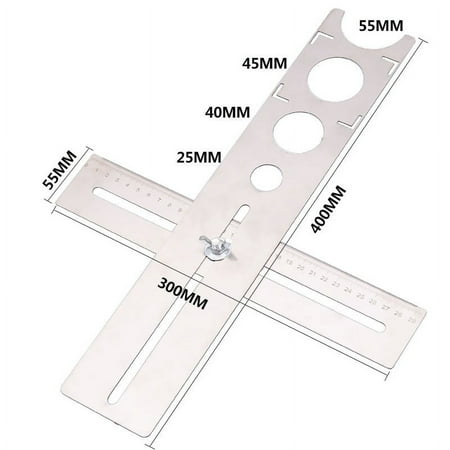 

Yajoied Ceramic Tile Hole Locator Portable Stainless Steel Universal Marble Punch Tool 300mm Hole Size: 25mm/40mm/45