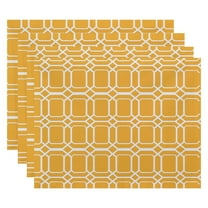 Simply Daisy 18" x 14" O the Fun Geometric Print Placemat, Set of 4