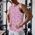 thumbnail image 5 of Logiee Cute Watermelon Flamingo Print Men's Workout Tank Top,Quick Dry Workout Tank Top,Gym Muscle Tee,Fitness Bodybuilding Sleeveless T Shirt-Medium, 5 of 7