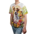 thumbnail image 4 of Welcome Spring Summer Jack Russell Terrier Portrait Flower Blue Sky All Over Print 3D Shirt Unisex Merch Parson Jack Dog Lover - 12001, 4 of 6