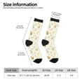 thumbnail image 2 of Rateoe Gold Christmas Tree for Women Casual Calf Socks - Cute Crew Socks - Thin Soft Above Ankle Socks Size 5-11, 2 of 6