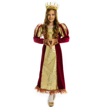 British Royal Queen Elizabeth size XS Girls Plush Costume Dress-Up Play Kids