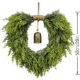 thumbnail image 2 of Guvpev 20" Christmas Wreath, Christmas Wreaths for Front Door, Artificial Greenery Cypress Wreath with Bells, Real Touch Soft & Thickness Christmas Door Wreath for Indoor & Outdoor Holiday Decor, 2 of 9