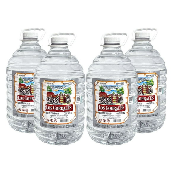 Four Pack Tequila Los Corrales Blanco Garrafa 5 L. Los Corrales Tequila Blanco