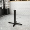 thumbnail image 3 of Flash Furniture Beverly 23.75" x 30" Restaurant Table X-Base with 3" Dia. Table Height Column, Black, 3 of 9
