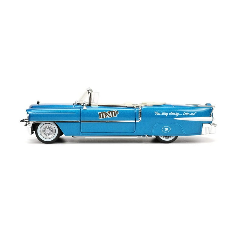 m&m's BLUE&1956 CADILLAC®️ELDORADO (未開封品) Jada M&M's 1956 Cadillac Eldorado Diecast Car with Blue Figure, 1