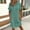 Green, variant on RKSTN Casual Dresses for Women Pure Cotton Knee Length Dress Summer Short Sleeves V Neck Buttons Solid Color Freedom Beach Resort Vacation Dress with Pockets