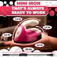 thumbnail image 2 of EXLEAF Mini Iron for Crafting 2.5" X 3.9" - Mini Craft Iron for Patches,Sewing,Quilting with Quick Heat-Up Ceramic Plate & 59" Cord - Designed for Ironing Patches, 2 of 17