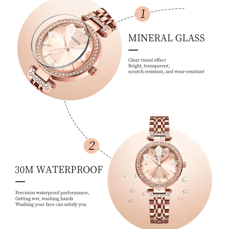 NIBOSI Women Fashion Watch Diamond Analog Quartz Female  display picture 3