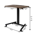 thumbnail image 6 of Pneumatic Mobile Desk, Gas-Spring Height Adjustable Sit to Stand Desk, Overbed Laptop Table Computer Cart with Lockable Wheels, Rolling Desk, Portable Work Table for Home, Office, 6 of 6