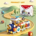thumbnail image 6 of Huge Wave Montessori Train Toys for 1 2 3 Year Old Boy Girl, 12-in-1 Musical Train Toddlers Toys, with Lights, Keys and Shapes Matching, Educational Christmas Train Gift, 6 of 7