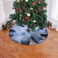 thumbnail image 2 of FMSHPON Sea Waves Lash Line Beach Xmas Christmas Tree Skirt Stand Mat for Holiday Party Decoration Indoor Outdoor 48 inches, 2 of 3