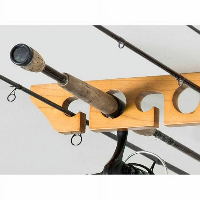 Old Cedar Outfitters 3-in-1 Hanging Fishing Rod Storage Rack, Hang On Walls Horizontally Or Vertically, Or On Ceilings, Up To 11 Rod Capacity, 25 X