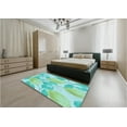 thumbnail image 5 of Ahgly Company Machine Washable Indoor Rectangle Transitional Aquamarine Green Area Rugs, 3' x 5', 5 of 7