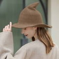thumbnail image 5 of Deeceymbur Breathable Foldable Wizard Hat with Curved Tip Summer Halloween Party Cosplay Magical Hat 22.1-22.8in, 5 of 6