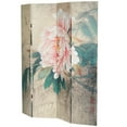 thumbnail image 7 of Oriental Furniture 6 Feet Tall Double Sided Doves and Peonies Canvas Room Divider, 7 of 7