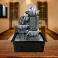 thumbnail image 5 of 4-Tiers Small Indoor Tabletop Water Fountain LED Light Waterfall Decor Table, 5 of 13