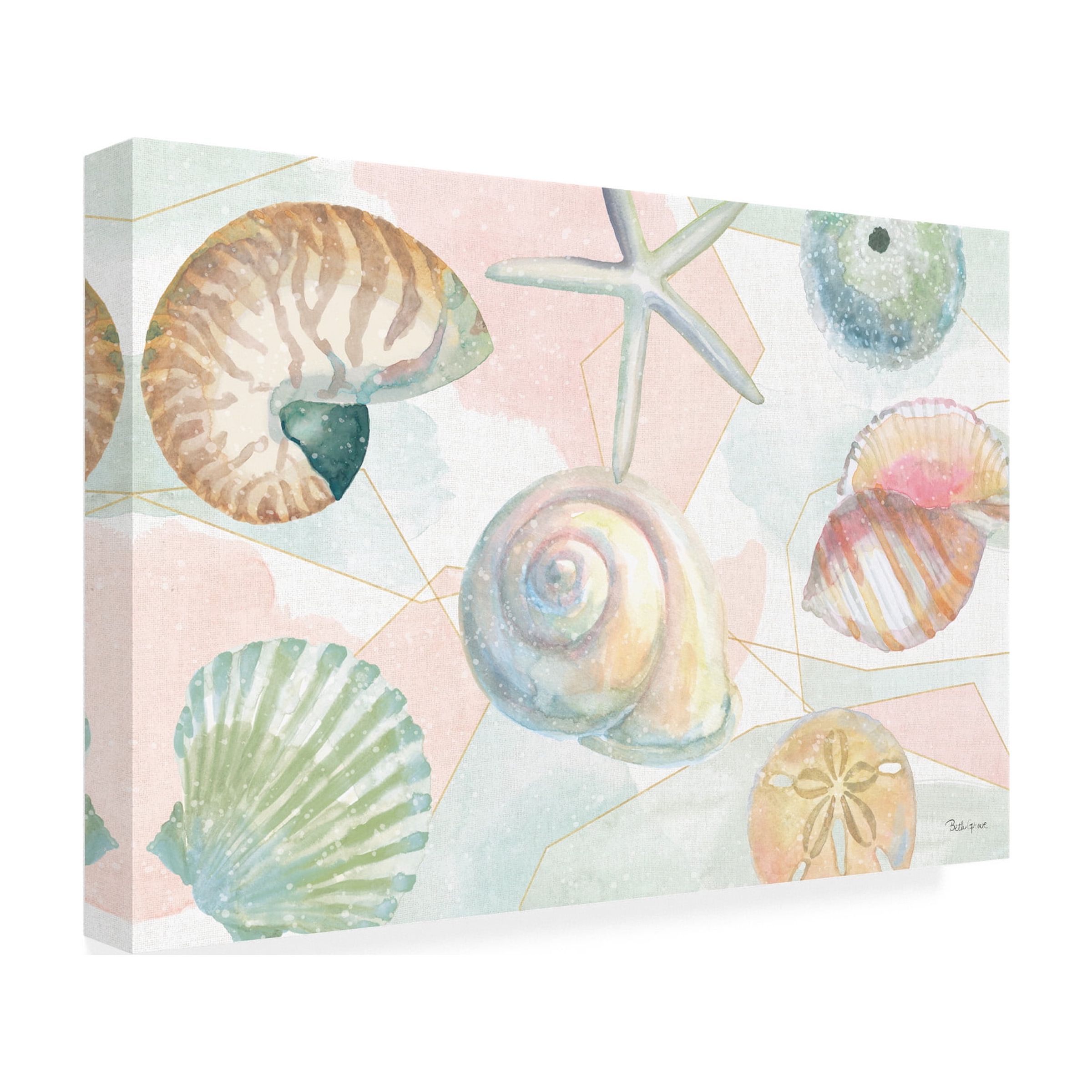 Trademark Fine Art 'Watercolor Coast IV' Canvas Art by Beth Grove