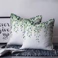 thumbnail image 2 of Sage Green Eucalyptus Leaves 16x16 Pillow Covers Set of 2, Farmhouse Spring Botanical Throw Pillow Covers Decorative Couch Cushion Case, Microfiber Square Pillowcases for Bedroom Car Living Room, 2 of 7