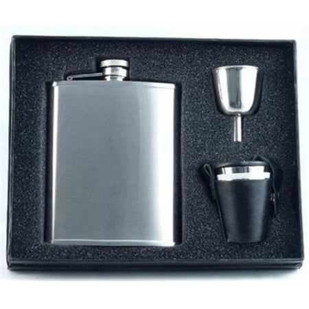 

Visol VSET27-1133 Edge Satin Finish 6oz Deluxe Flask Gift Set