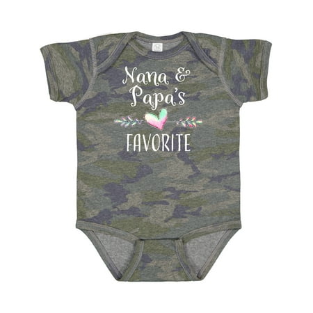 

Inktastic Nana and Papas Favorite- Heart Grandchild Gift Baby Boy or Baby Girl Bodysuit