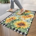 thumbnail image 3 of Plaid Sunflower Flowers Welcome Door Mat Decorative Doormat Farmhouse Low-Profile Floor Rug Switch Mat for Home Indoor Outdoor Decorations 17 X 30 Inch, 3 of 6