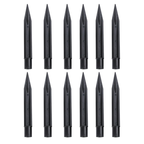 Voiceine 12Pcs Ground Spikes, 5.9 Inch Solar Lights Replacement ABS Ground Spikes Stake- Solar Light Stakes for Outdoor Garden Lights