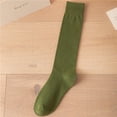 thumbnail image 2 of Green Socks Slimming Socks Women's Calf Socks Black Half Tall Solid Color Cotton Socks Spring and Fall Stockings High Top Stockings, 2 of 6