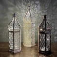 thumbnail image 3 of SZTXJ Small Moroccan lantern in black metal 27.2cm - Moroccan tealight for outdoor in the garden or indoor on the table - Lanterns for candle - orient, 3 of 5
