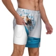 thumbnail image 2 of Balery Terrier Takes A Bath With Shower Cap Mens Swim Trunks Swim Shorts for Men Quick Dry Inseam Beach Shorts with Compression Liner Pocket-Medium, 2 of 9