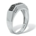 thumbnail image 2 of Men's .27 TCW Black and White Diamond Platinum-Plated Sterling Silver Ring, 2 of 2